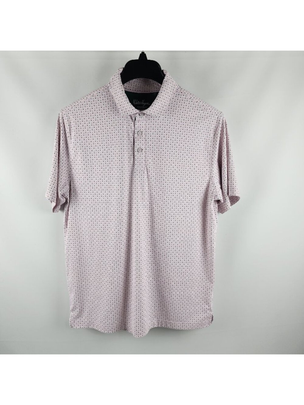 Walter Hagen Shirt Mens Medium Pink Multi Golf Balls S/S Performance Polo
